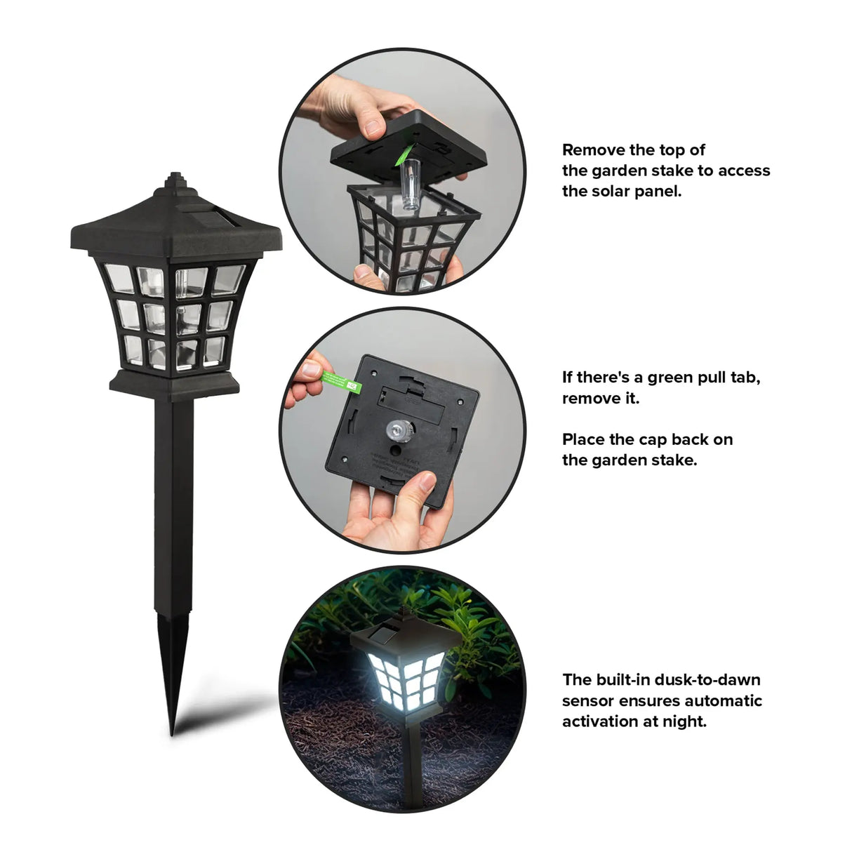 6 Pack Pagoda Solar Walkway Decorative Light, Illuminate your Garden | Perfect for Outdoor Pathways, Front Porch, Yards, Driveways (Black, Warm White) ShopFGI
