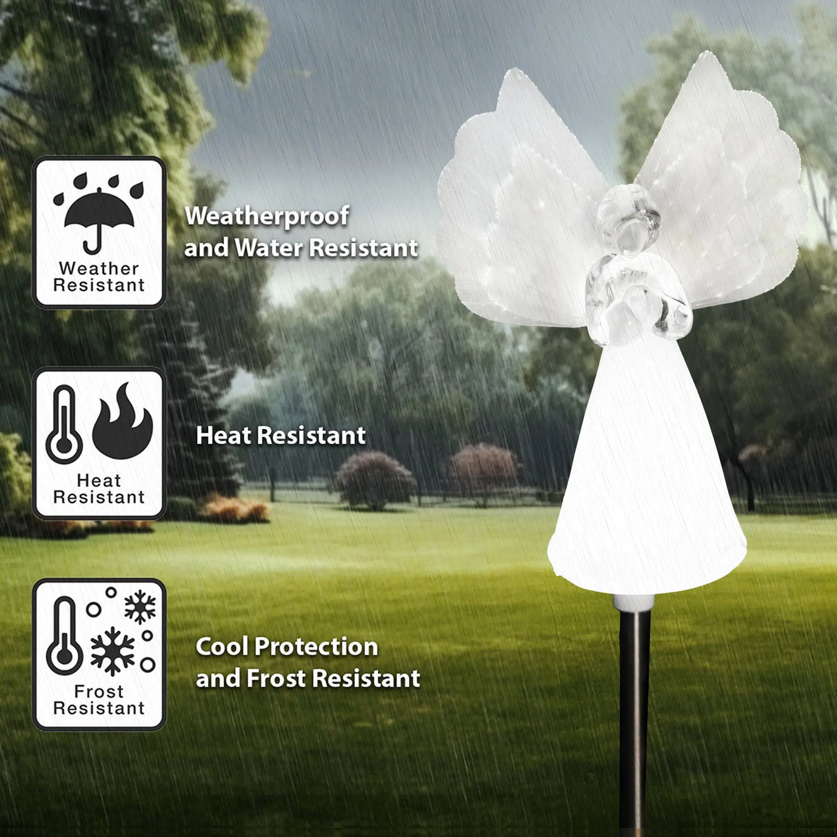 Angel Solar Garden Stake Crosslight