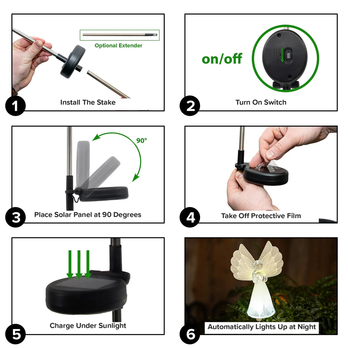 Angel Solar Garden Stake Crosslight