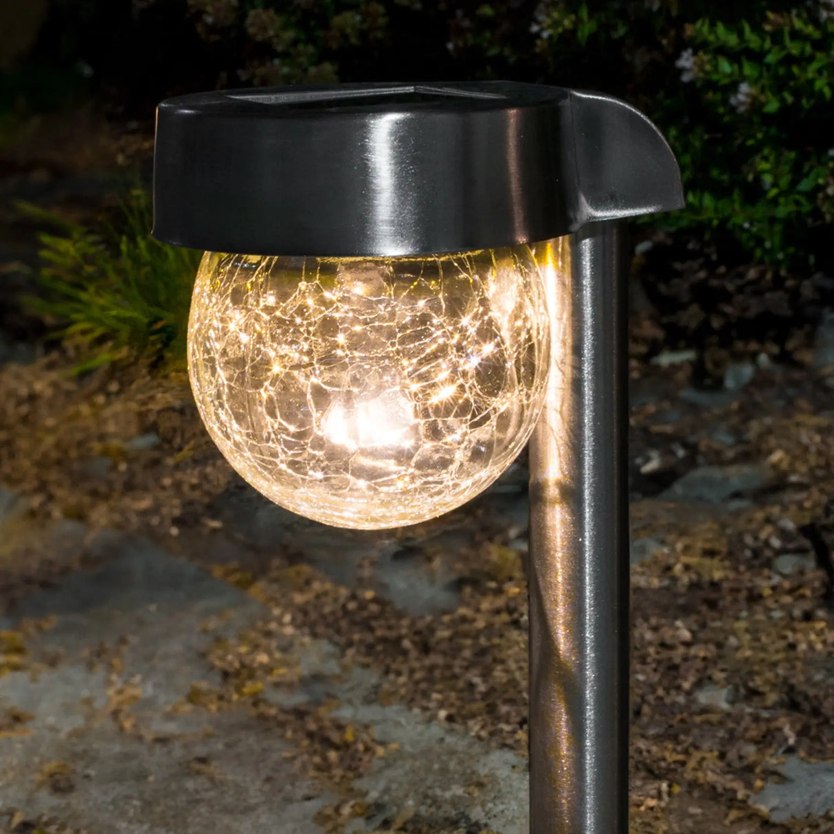 Hanging Crackle Ball Solar Pathway Light, Set of 4 ShopFGI