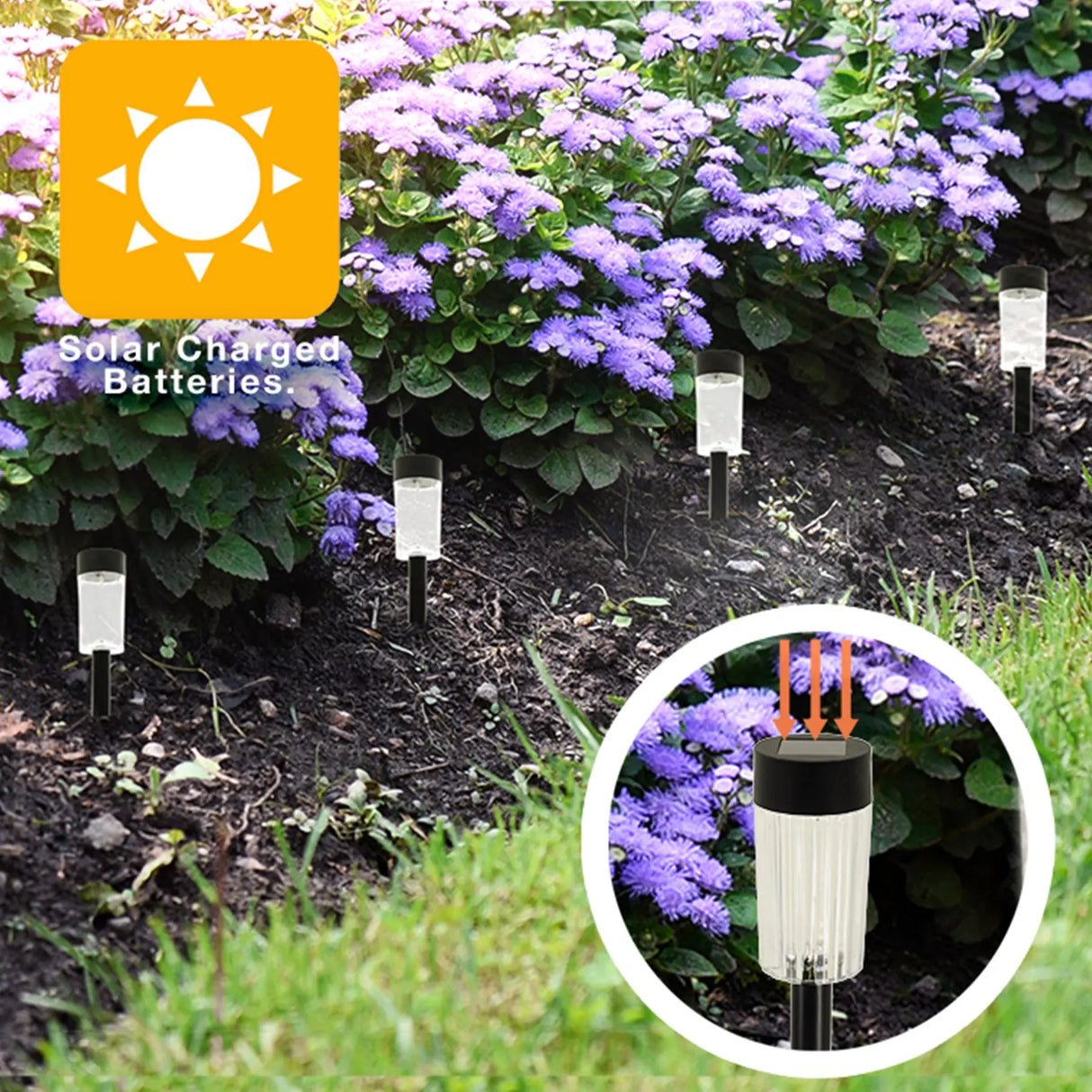 Harley Solar Pathway Lights (Black) Crosslight