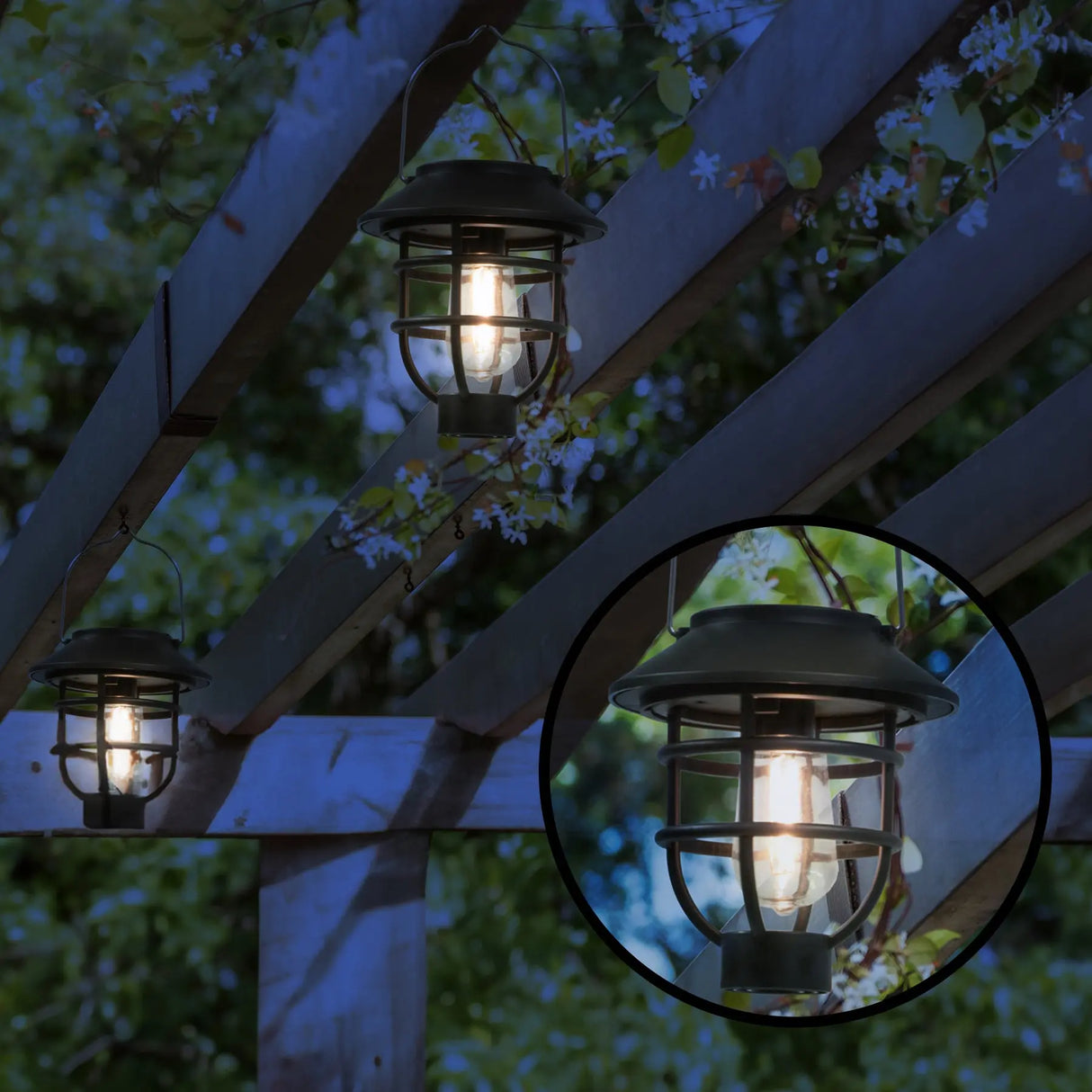2-In-1 Solar Stake & Hanging Light, Set of 4 Crosslight