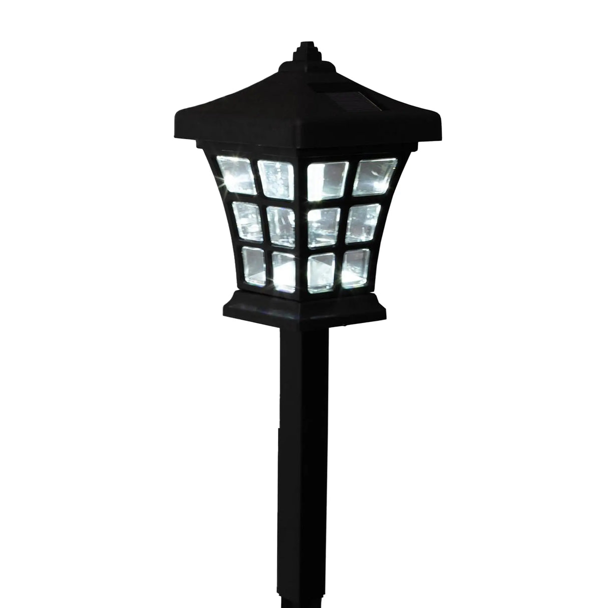 6 Pack Pagoda Solar Walkway Decorative Light, Illuminate your Garden | Perfect for Outdoor Pathways, Front Porch, Yards, Driveways (Black, Warm White) ShopFGI
