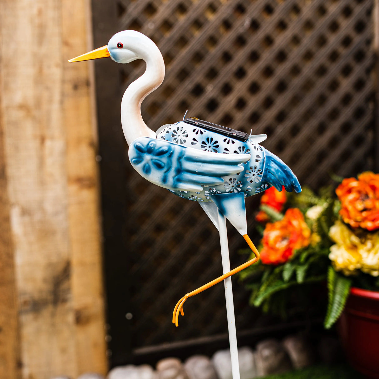 Flamingo and Crane Solar Garden Stake, Set of 2 - 36" ShopFGI