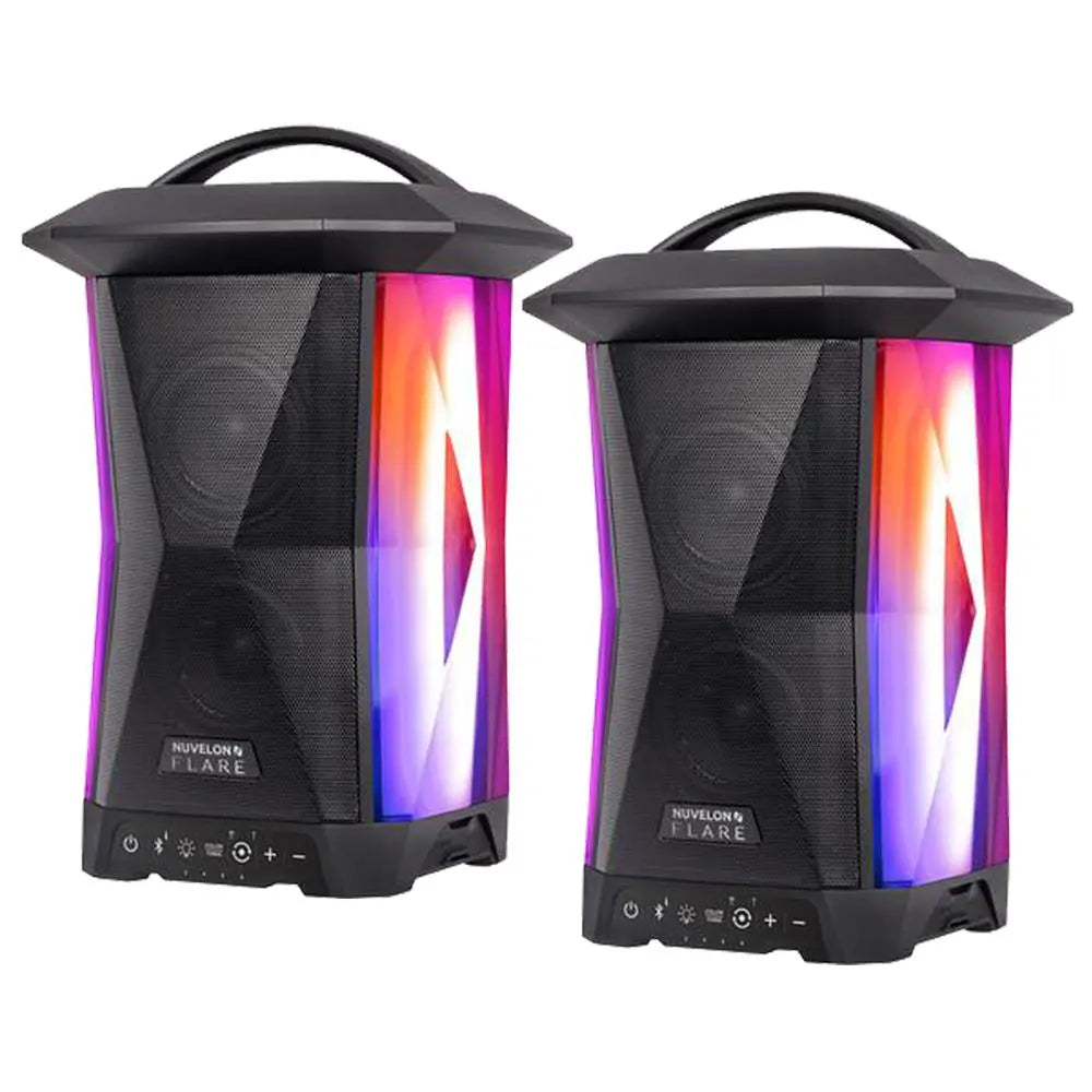 Nuvelon FLARE Indoor / Outdoor Bluetooth Speaker 2-Pack Nuvelon