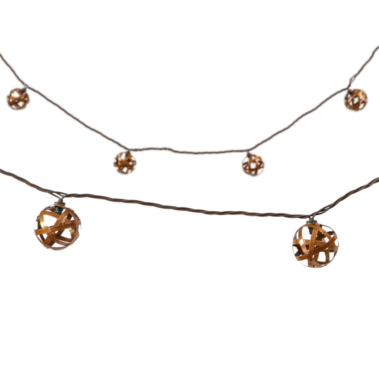 LED Spherical String Lights, 10 Count (Bronze) Crosslight