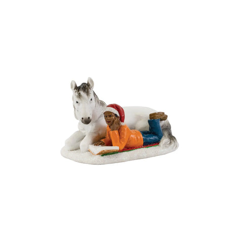 Boy reading with Horse fgsquarevillage