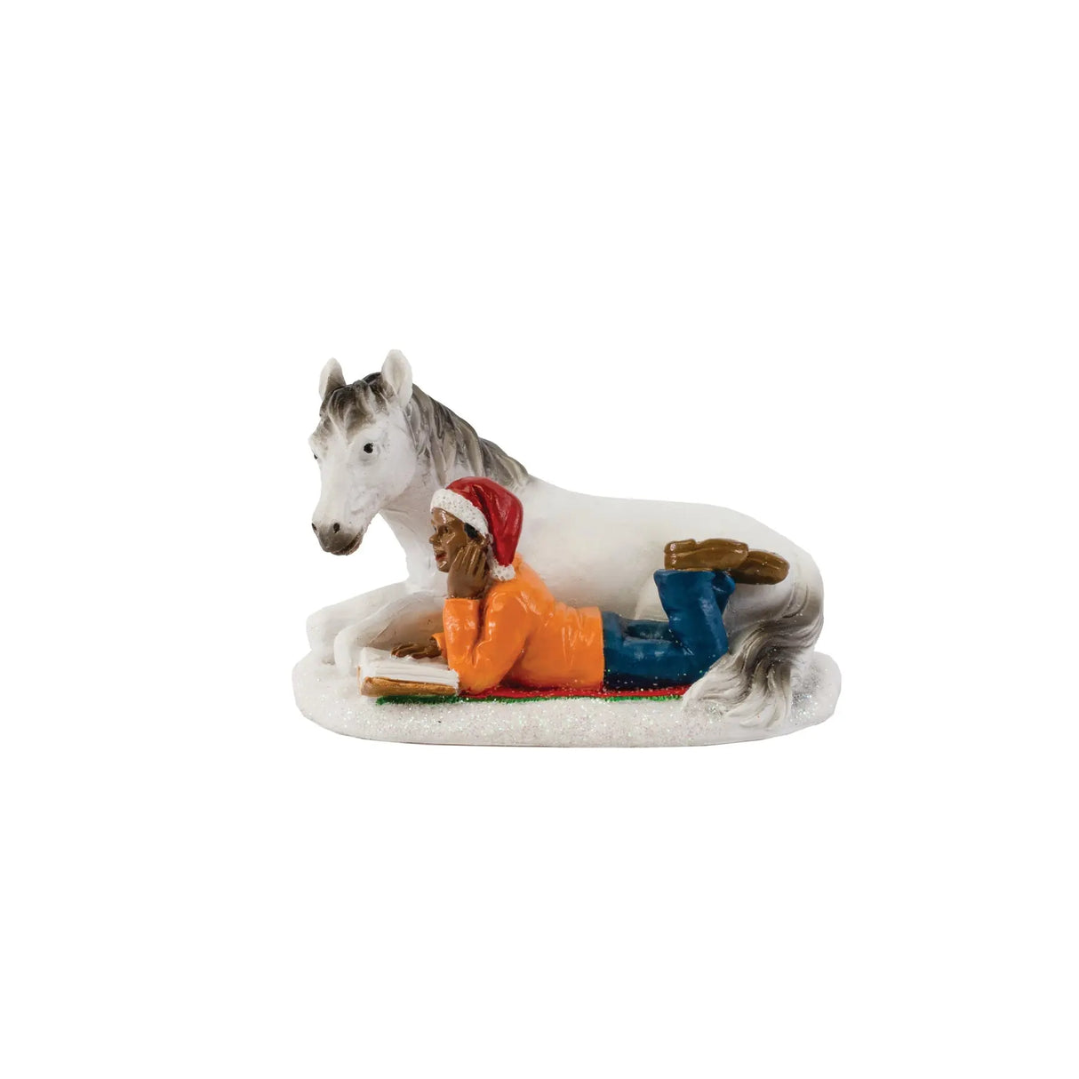 Boy reading with Horse fgsquarevillage