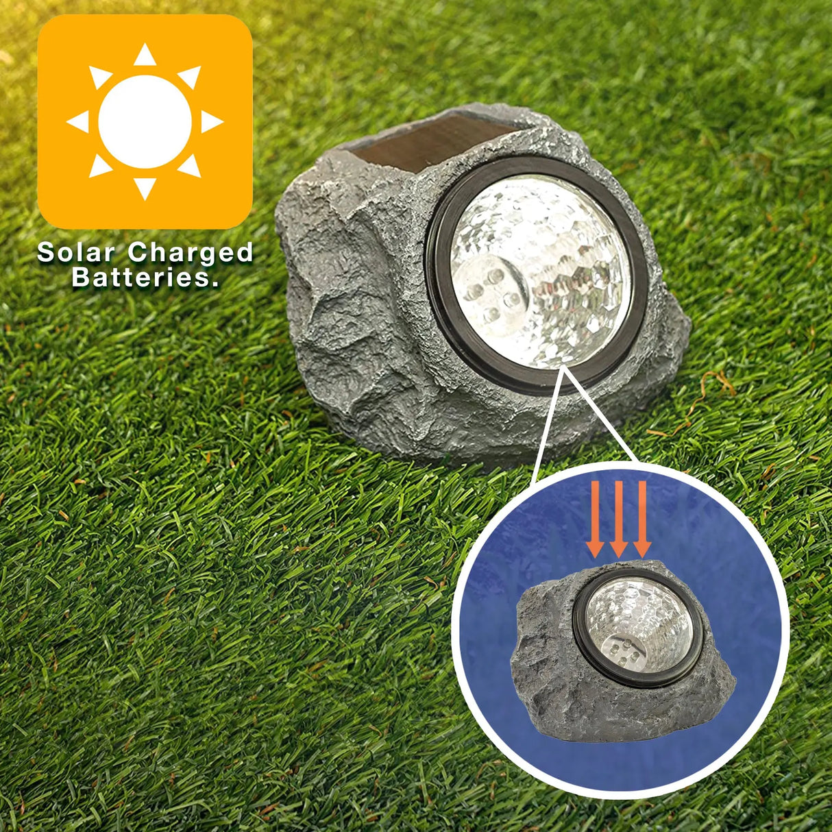 Solar LED Rock Spotlight, Set of 2 ShopFGI
