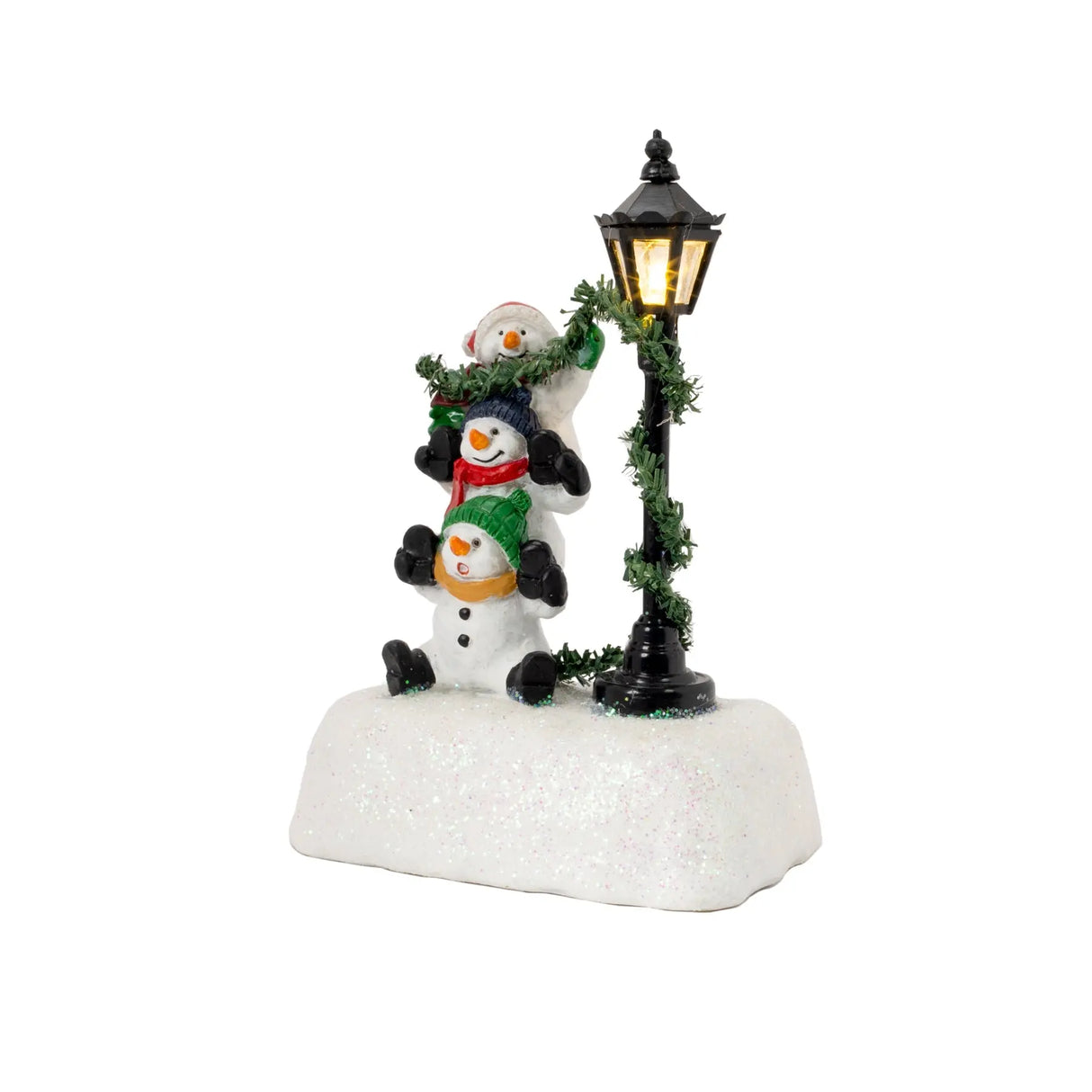 Snowman Stack Streetlamp fgsquarevillage