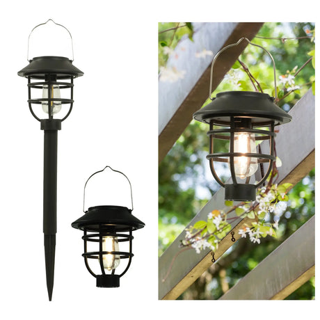 2-In-1 Solar Stake & Hanging Light, Set of 4 Crosslight