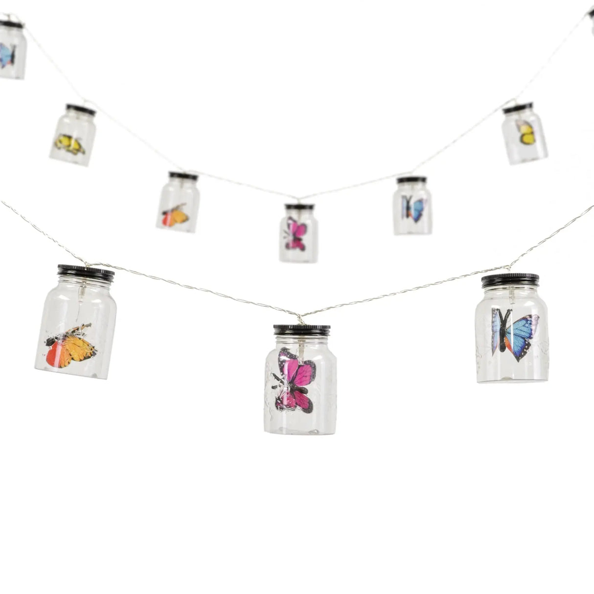 Butterfly Jar Solar String Light, 10 Count Light Crosslight