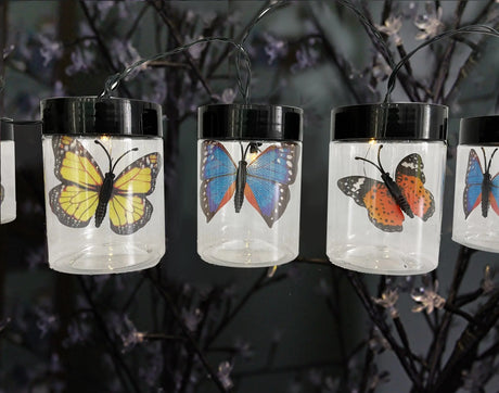 Butterfly Jar Solar String Light, 10 Count Light Crosslight