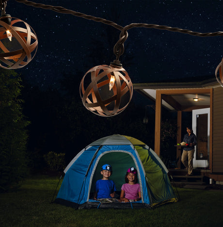 LED Spherical String Lights, 10 Count (Bronze) Crosslight