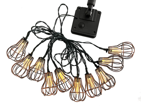 Solar Metal Cage String Lights Crosslight