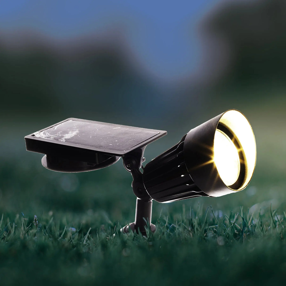 Outdoor Solar Spotlight 50 Lumens, Set of 1 (Black) Crosslight