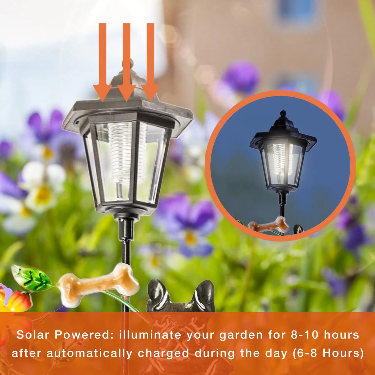 French Bulldog Welcome Sign Solar Garden Stake ShopFGI