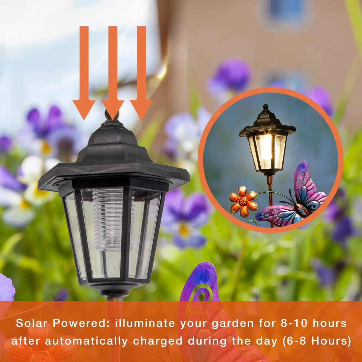Butterfly Welcome Sign Solar Garden Stake ShopFGI