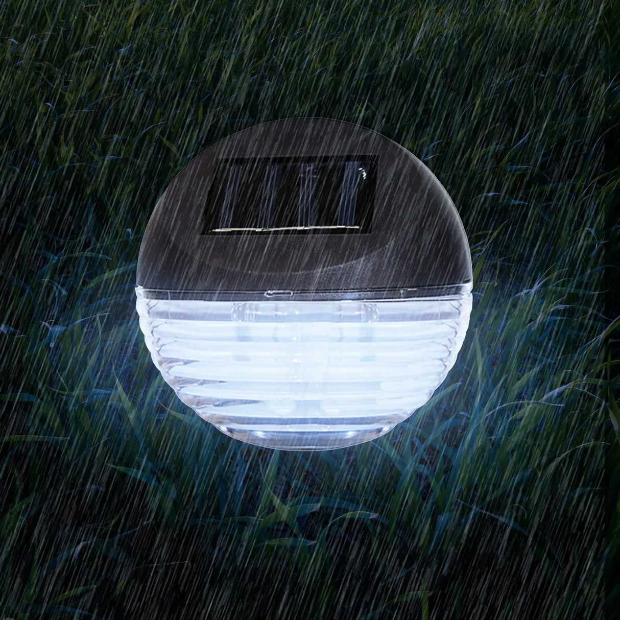 Solar Circular Deck Light, Set of 4 (Black) ShopFGI