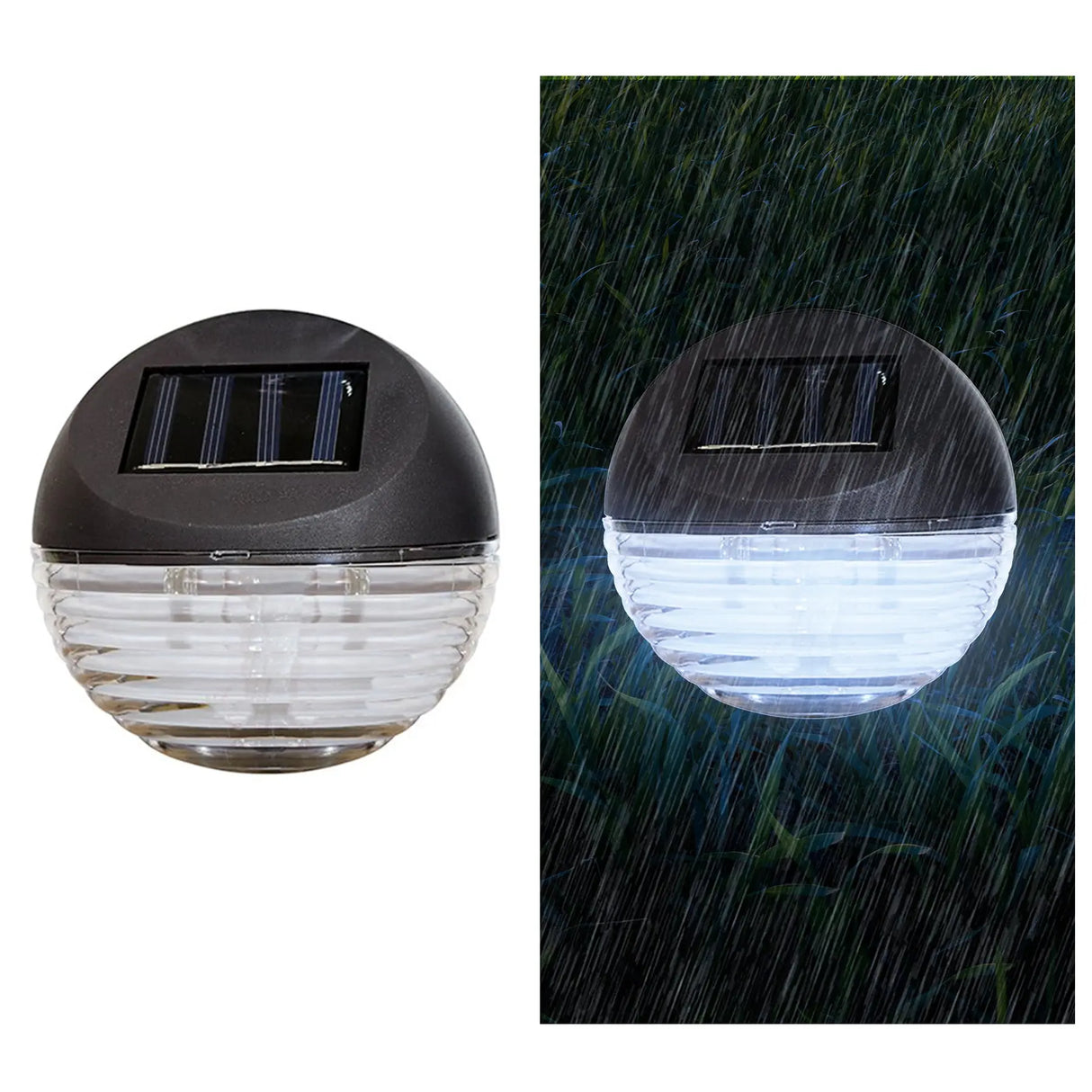 Solar Circular Deck Light, Set of 4 (Black) ShopFGI