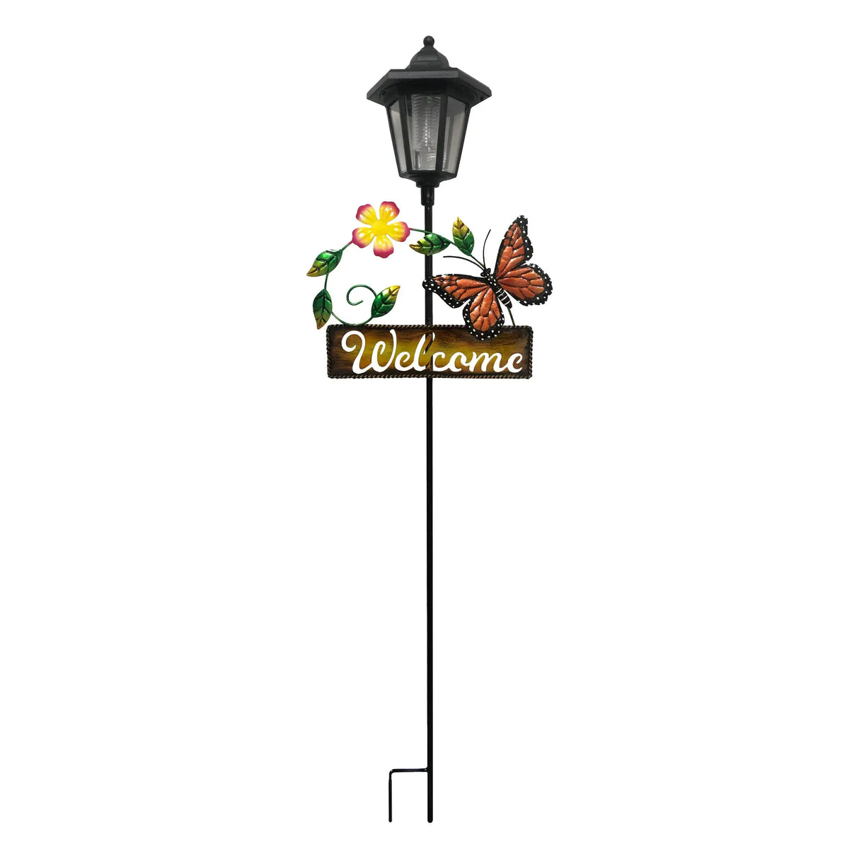 Monarch Butterfly Welcome Sign Solar Stake Light ShopFGI