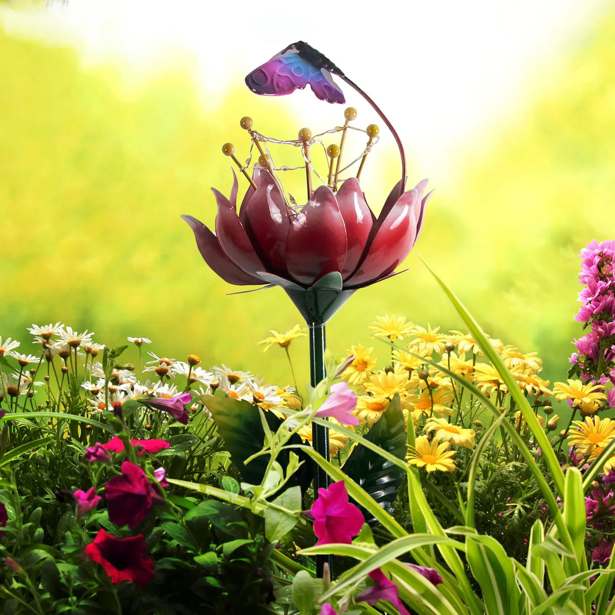 Flower and Butterfly Solar Garden Stake ShopFGI