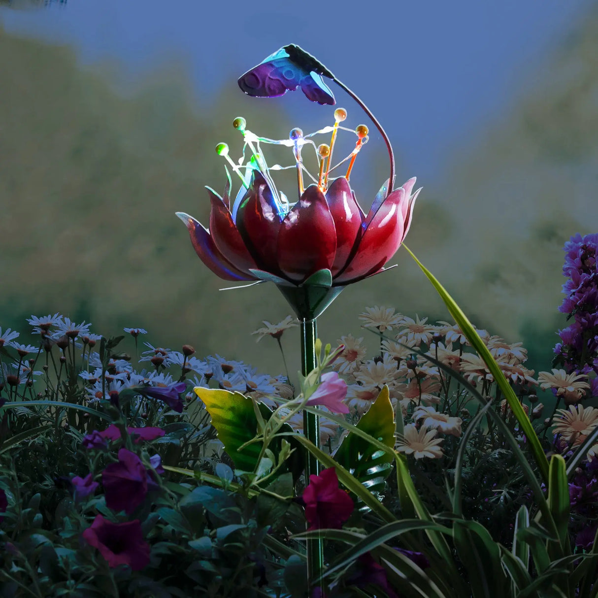 Flower and Butterfly Solar Garden Stake ShopFGI