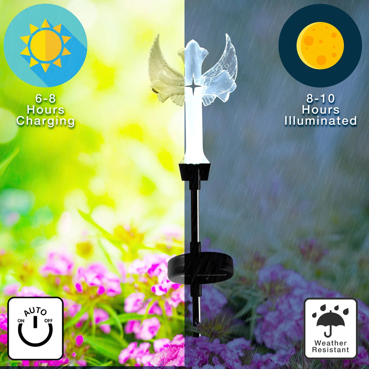 Cross Garden Stake Solar Light, Set of 1 ShopFGI