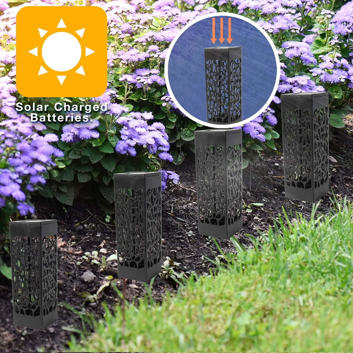 Solar Plastic Rectangular Light, Set of 4 ShopFGI