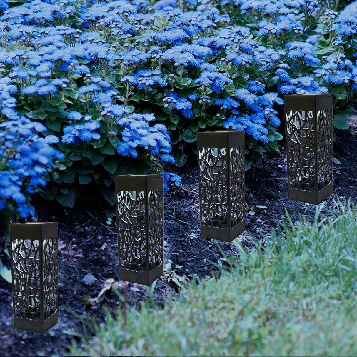 Solar Plastic Rectangular Light, Set of 4 ShopFGI