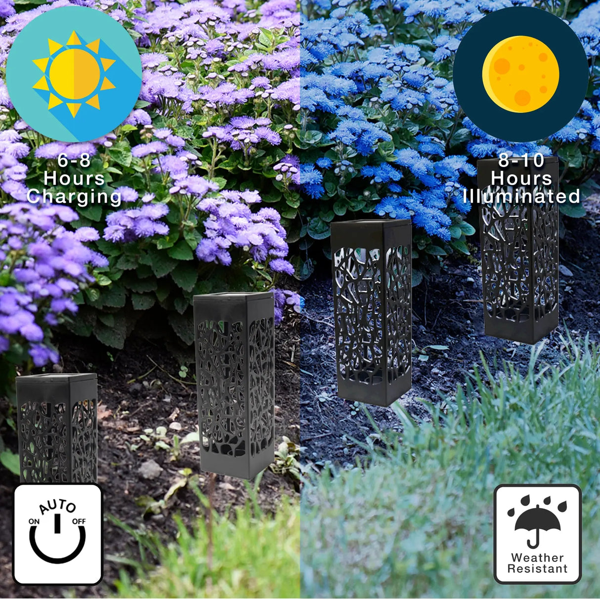 Solar Plastic Rectangular Light, Set of 4 ShopFGI