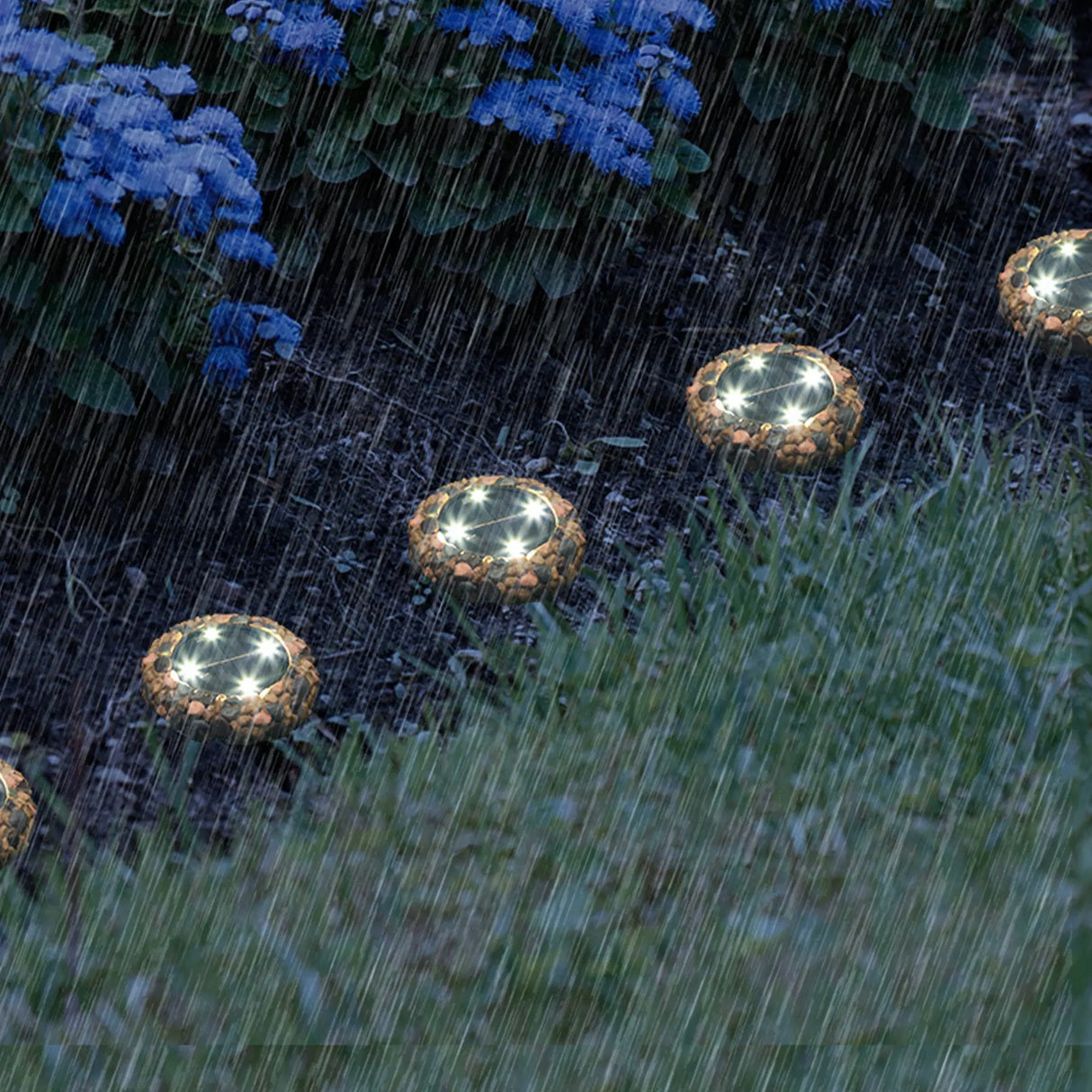 Solar LED Rock Driveway Markers, Set of 2 ShopFGI