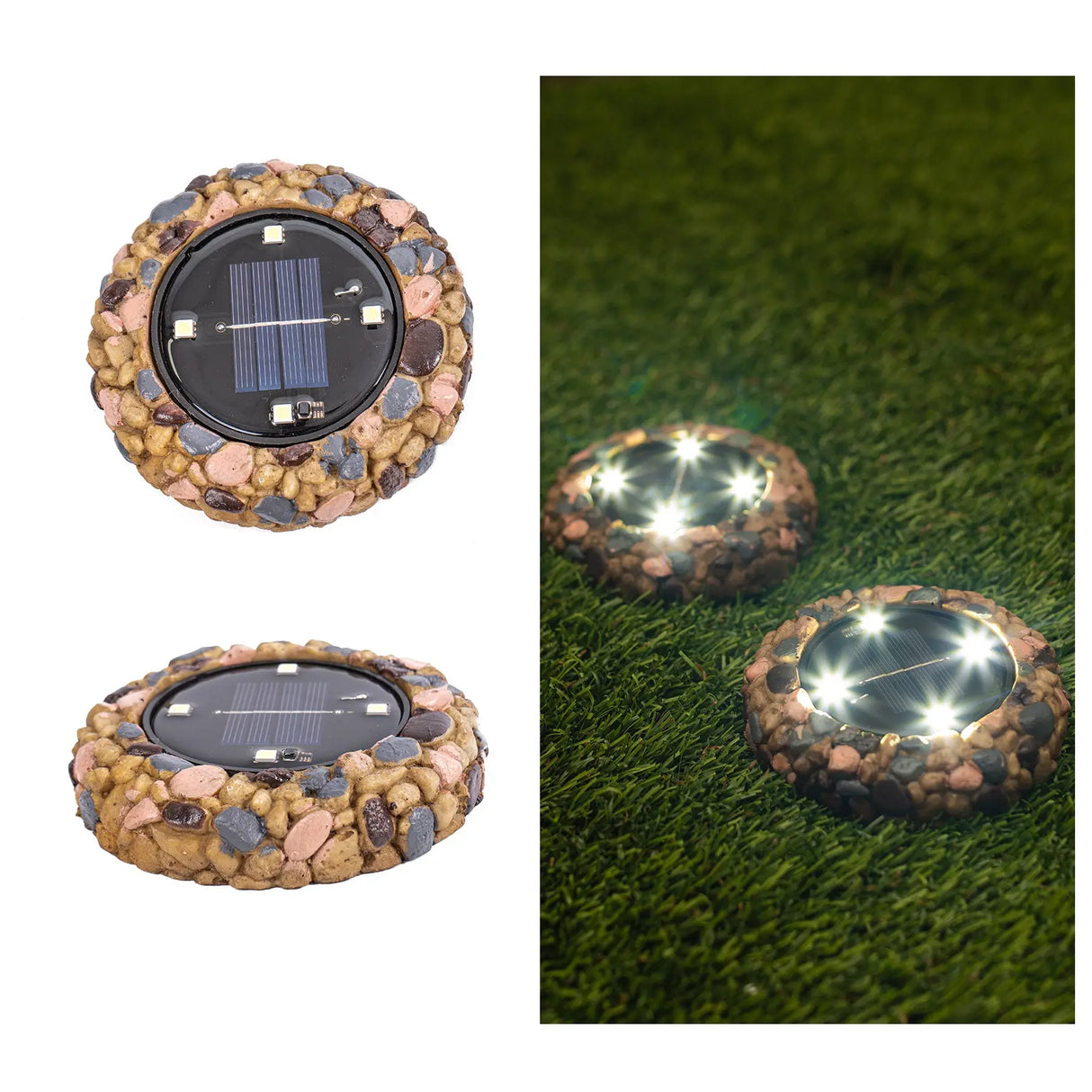 Solar LED Rock Driveway Markers, Set of 2 ShopFGI