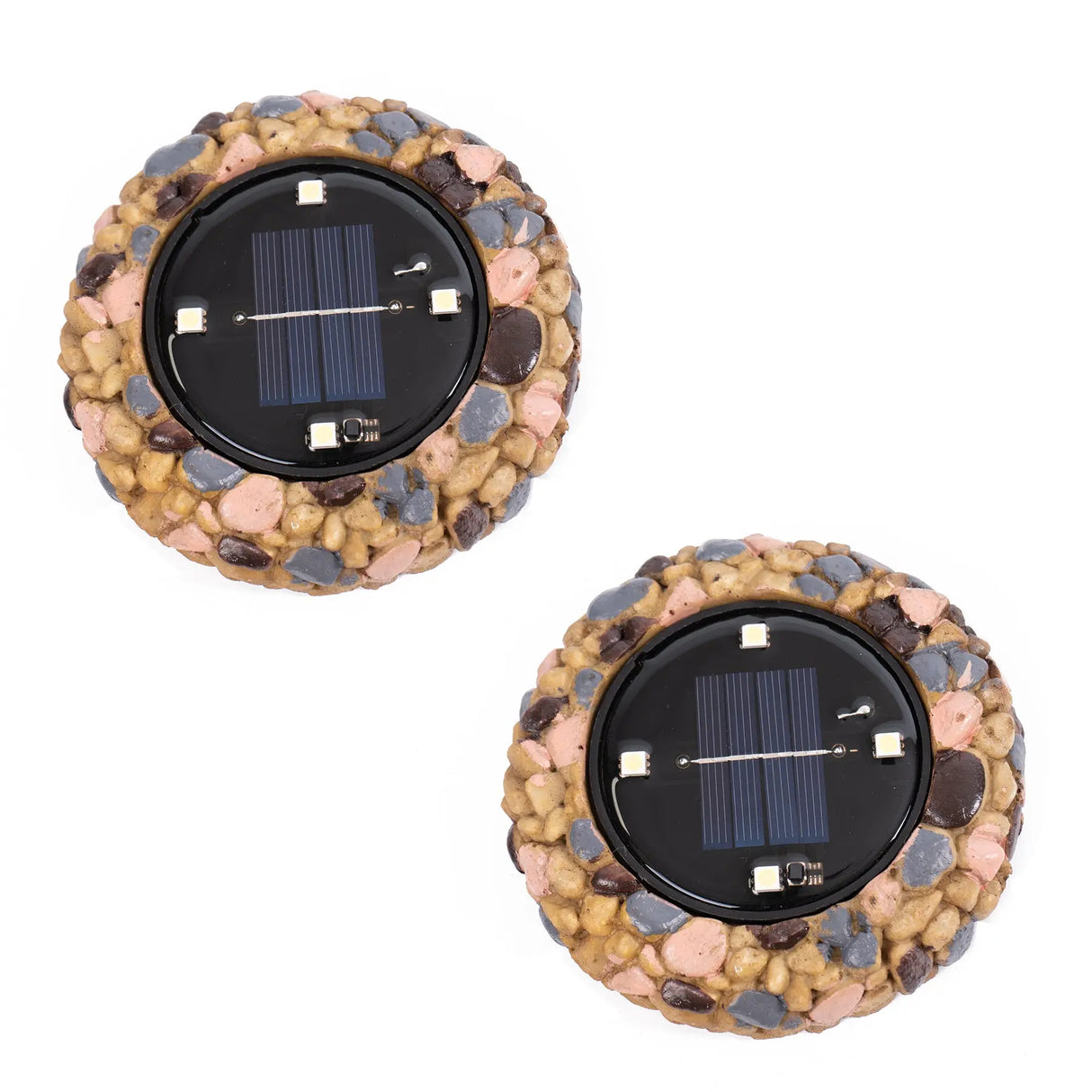 Solar LED Rock Driveway Markers, Set of 2 ShopFGI