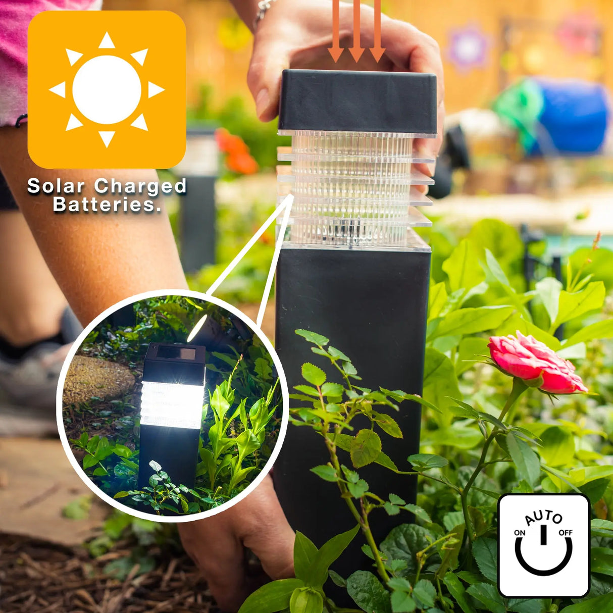 Column Solar Pathway Lights, Set of 4 ShopFGI