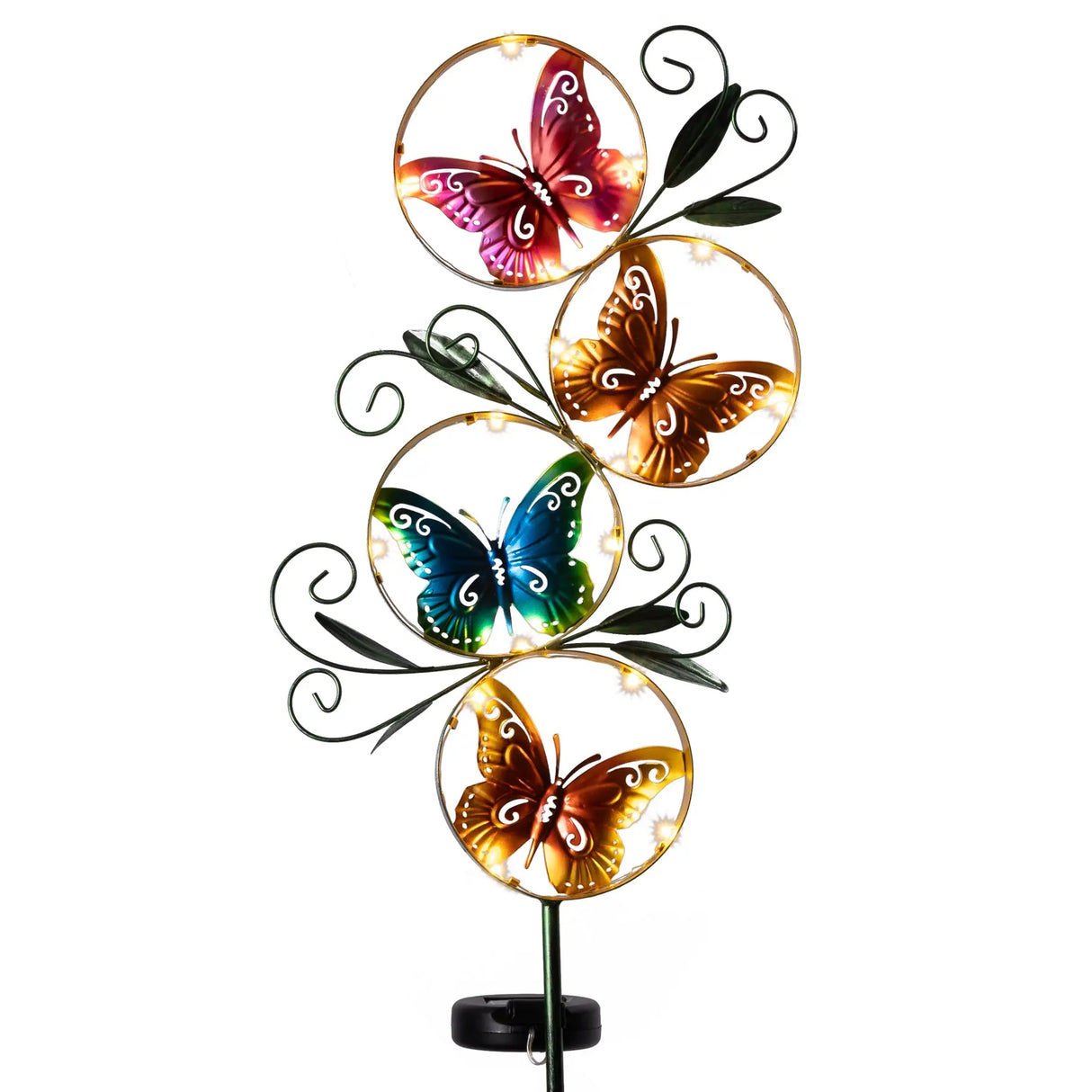 Metal Butterfly Solar Garden Stake Crosslight