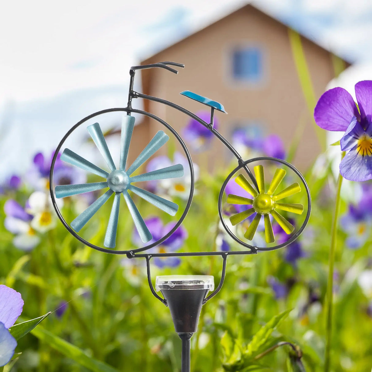 Tractor and Bike Solar Garden Stake ShopFGI