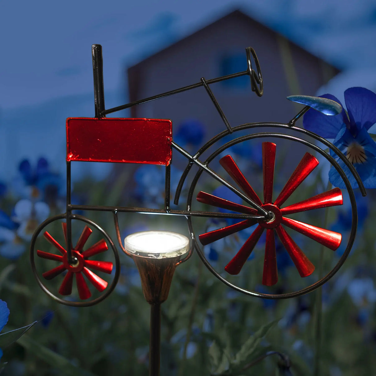 Tractor and Bike Solar Garden Stake ShopFGI