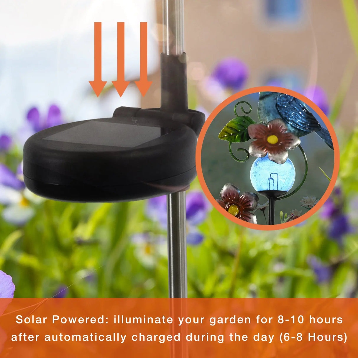 Cardinal and Blue Jay Solar Garden Stake Crosslight