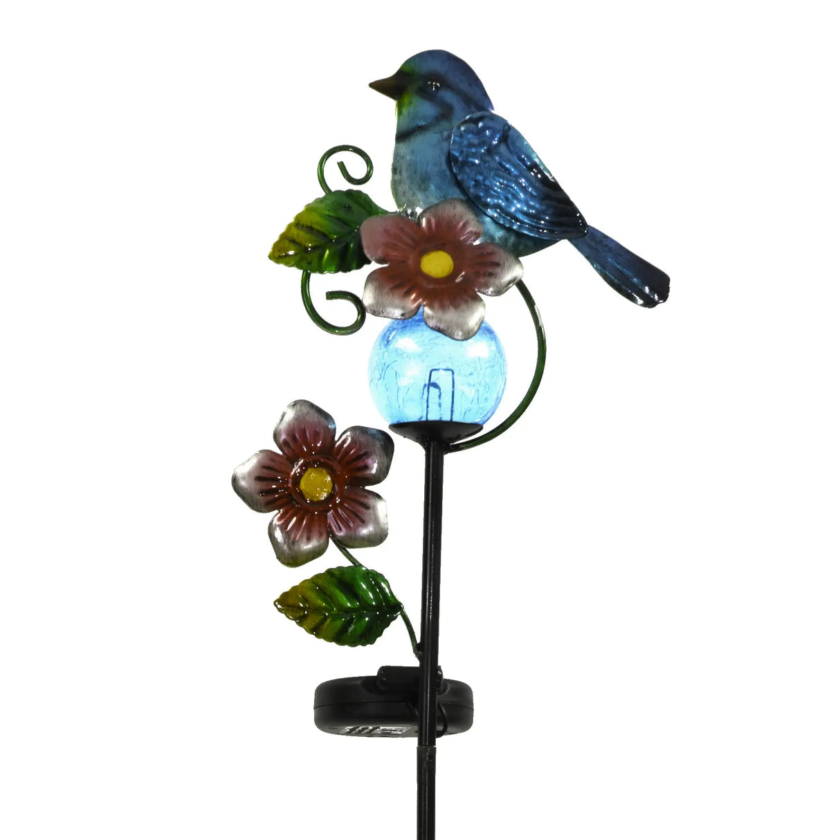 Cardinal and Blue Jay Solar Garden Stake Crosslight