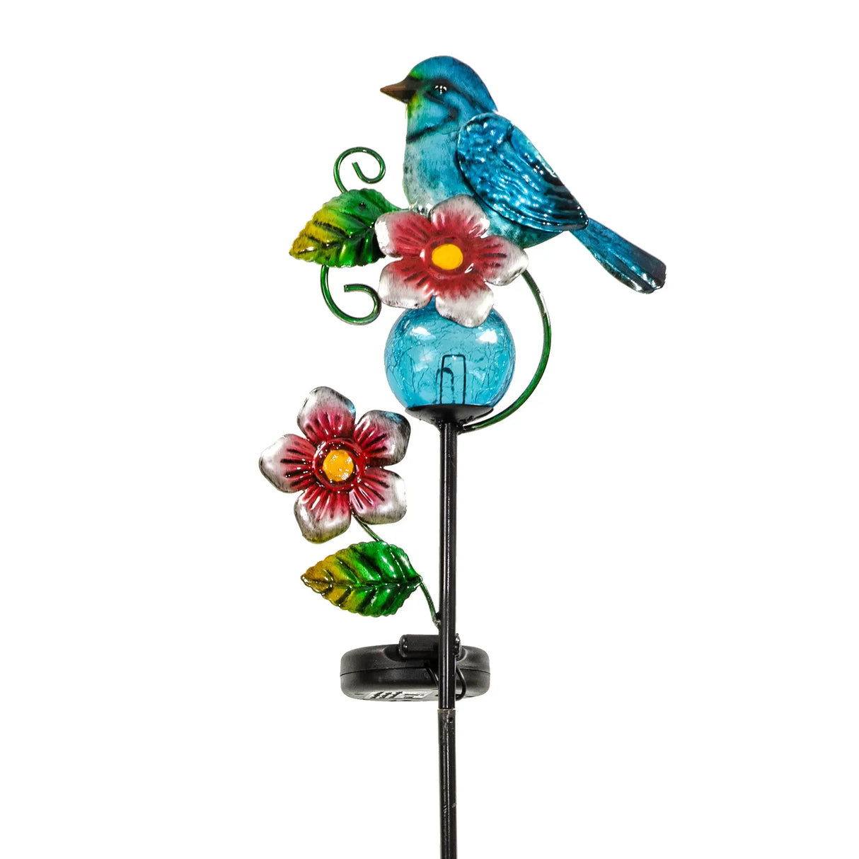 Cardinal and Blue Jay Solar Garden Stake Crosslight
