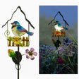 Blue Jay and Cardinal Solar Garden Stake Crosslight