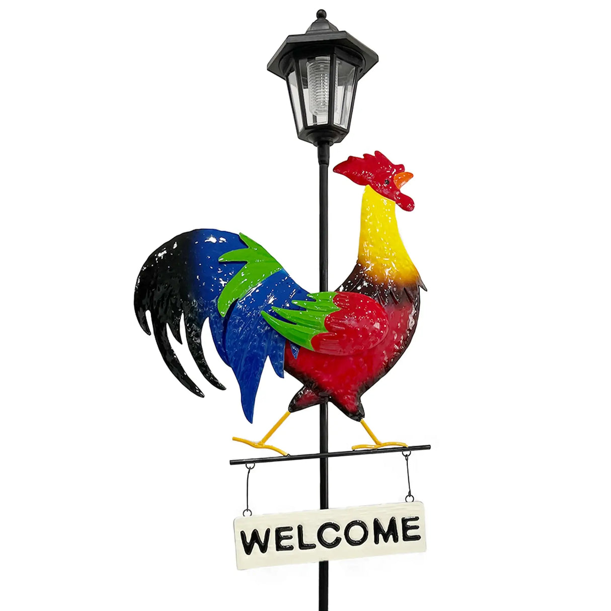 Rooster Welcome Sign Solar Stake Light ShopFGI