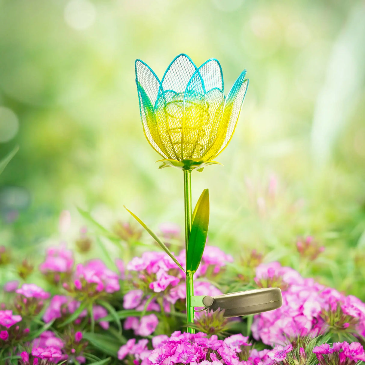 Flower Solar Garden Stake, Set of 1 Crosslight
