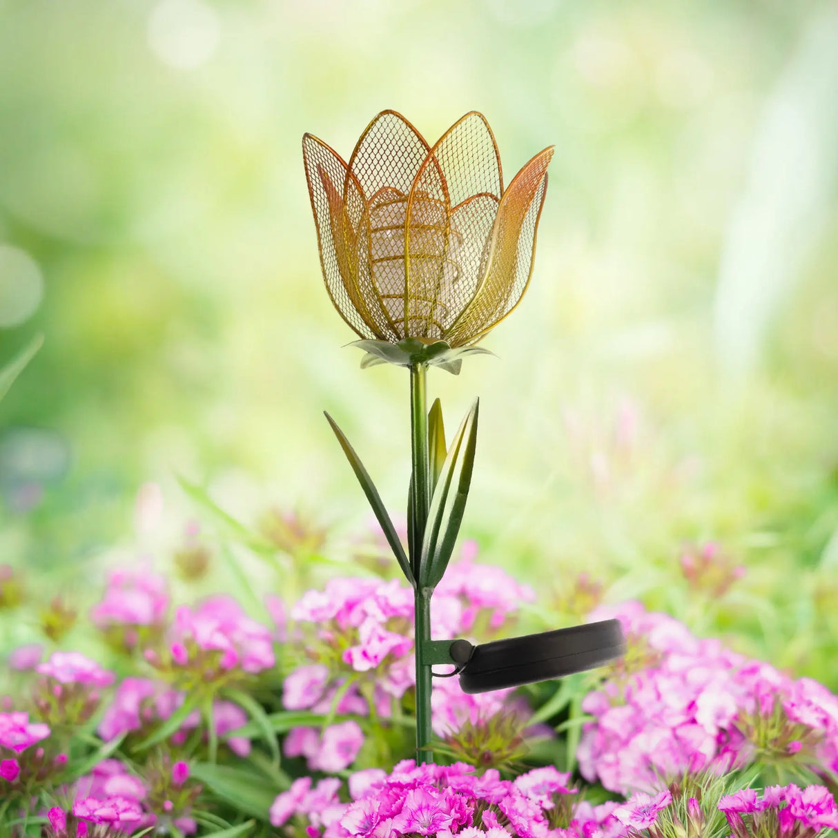 Flower Solar Garden Stake, Set of 1 Crosslight