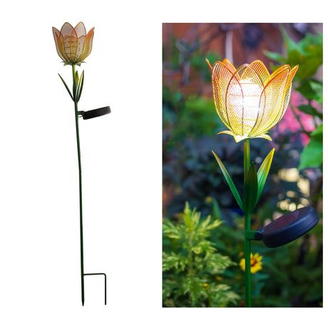 Flower Solar Garden Stake, Set of 1 Crosslight
