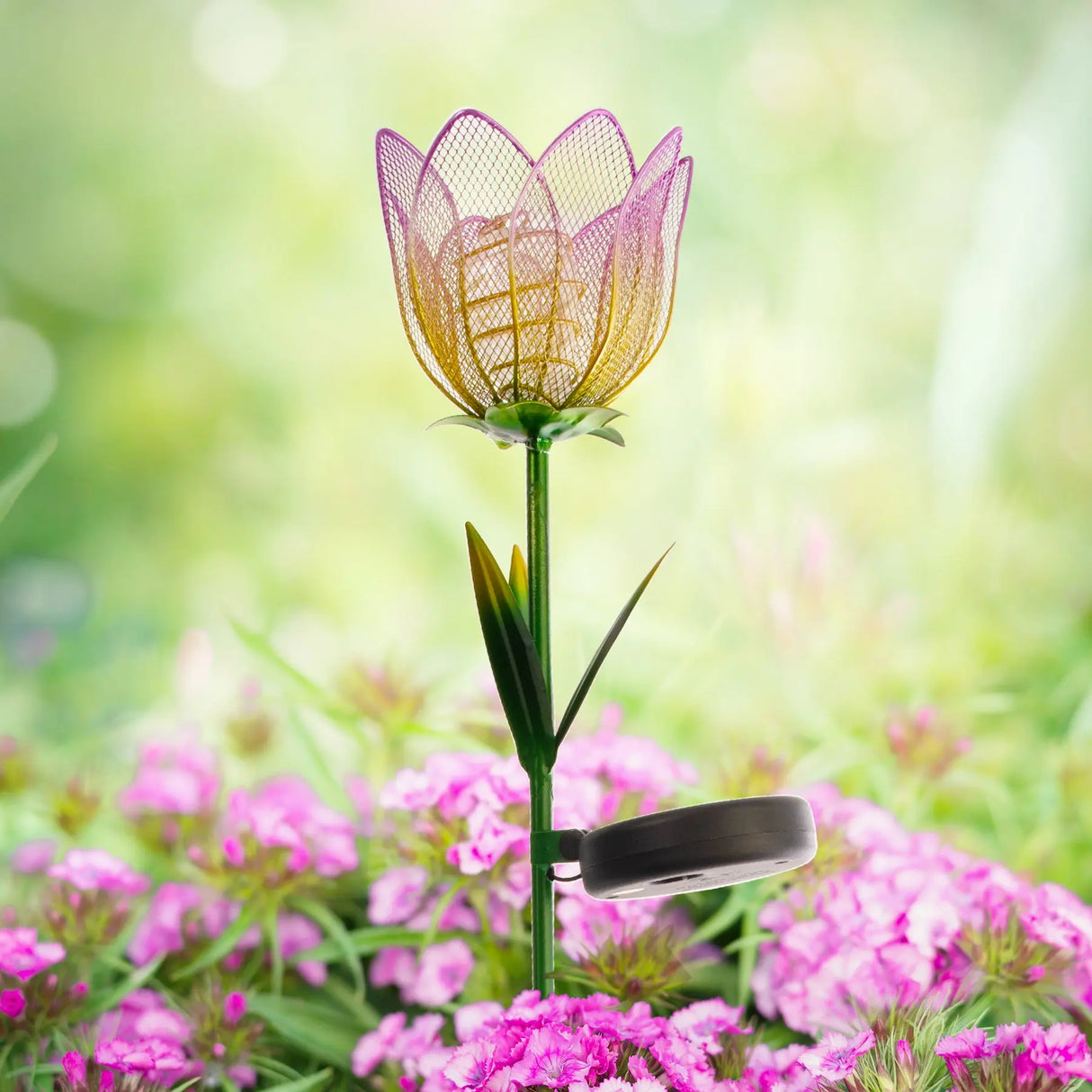 Flower Solar Garden Stake, Set of 1 Crosslight