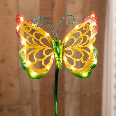Kinetic Butterfly Solar Garden Stake Crosslight