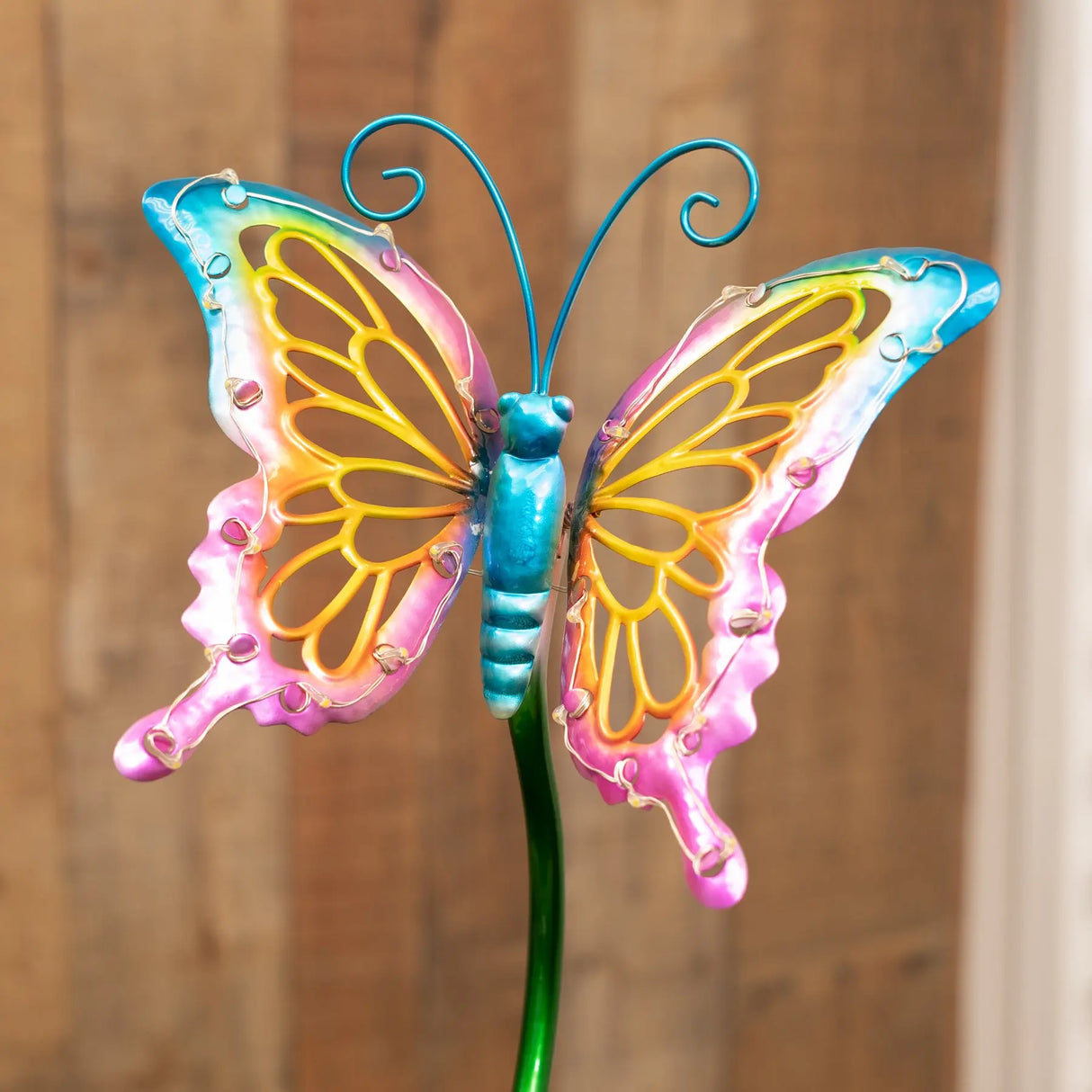 Kinetic Butterfly Solar Garden Stake Crosslight