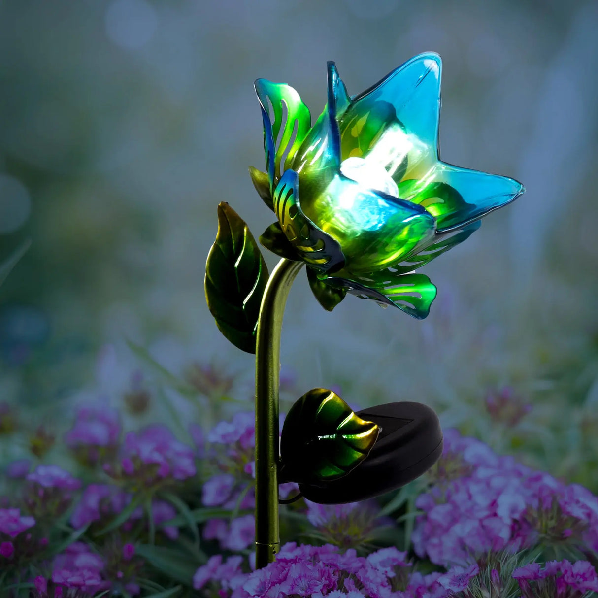 Flower Solar Garden Stake, Set of 1 Crosslight